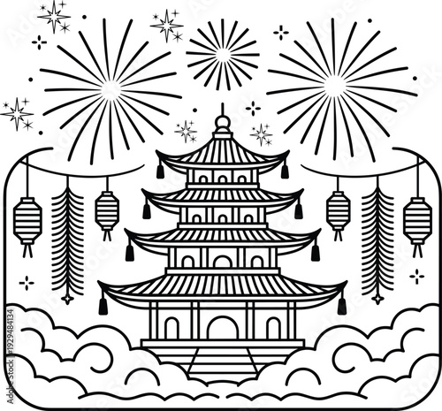 chinese-pagoda-fireworks-coloring-page