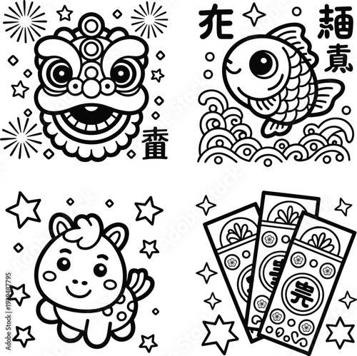 chinese-new-year-symbols-coloring-set