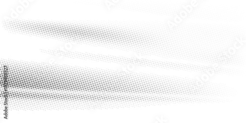A monochrome abstract background featuring flowing wave shapes created with halftone dots.