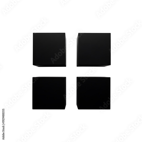 Four black squares arranged in a grid pattern on a white background.