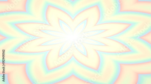 Abstract Rainbow Flower Bloom Motion Background - Soft Pastel Colors