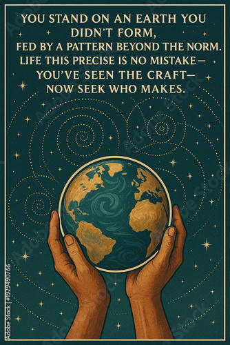 Tableau sur toile Planned Creation Reveals Purpose Poster Printable Wall Art on the Universe’s Gui