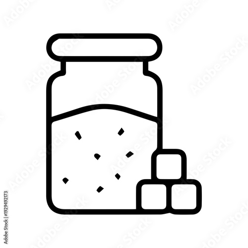 Sugar Jar and Cubes