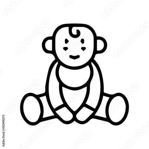 Happy Sitting Baby Icon
