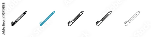 Eyeliner icon in line art style on white background for graphic and web design.