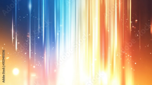 Abstract light effect background: Vibrant streaks of color cascade downward, creating a dynamic display of energy and movement, perfect for conveying a sense of innovation and forward motion.