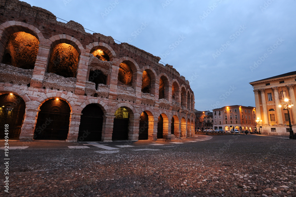 Obraz premium Arena di Verona, Roman amphitheater internationally known for opera performances, Verona, Italy