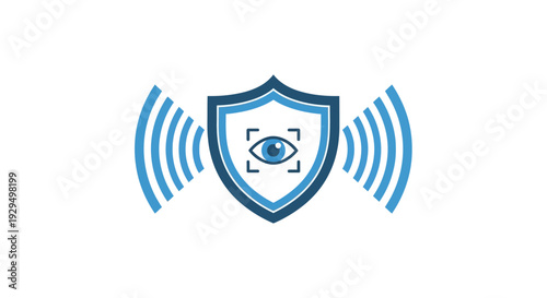 Shield Icon Representing Surveillance and Security Measures