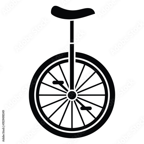 Modern unicycle icon for cycling enthusiasts and fitness apps