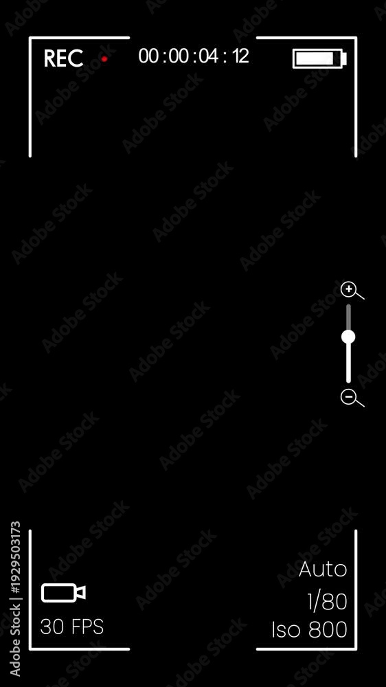 Camera recording overlay animation with alpha channel, retro recording ...