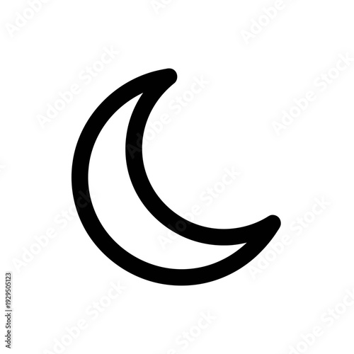 Simple Crescent Moon Graphic Image
