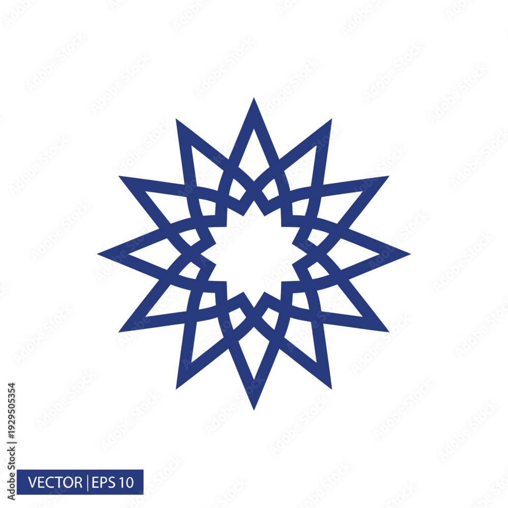 Obraz premium Blue Modern Vector Star Shape Design on White Background