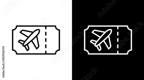 Ticket Icon Sheet Black And White