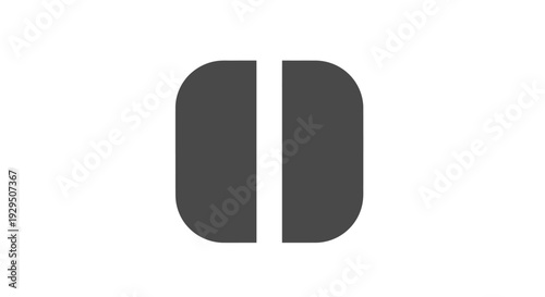 Black Pill Capsule Icon on White Background.