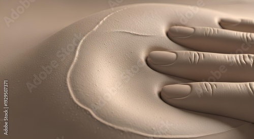 Soft Clay Surface with Finger Impressions