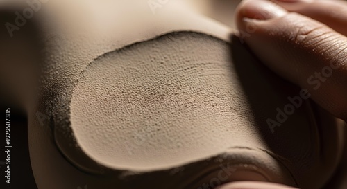 Soft Clay Surface with Finger Impressions