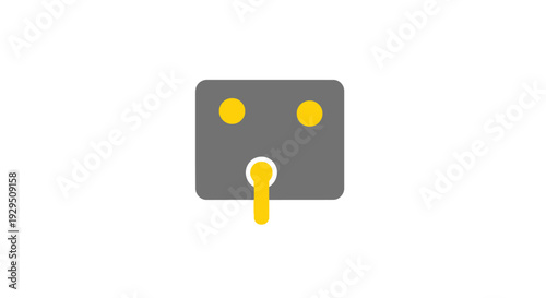 Gray Safe with Keyhole and Key.