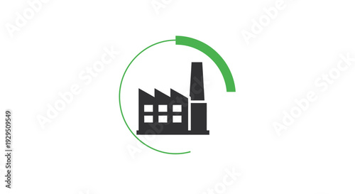 Industrial Factory Building Icon Logo Design.