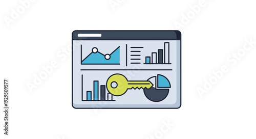 Infographic Elements with Key and Charts.