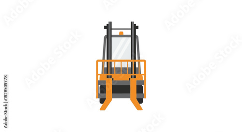 Orange Forklift Truck Industrial Equipment Machinery.