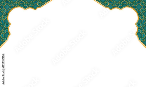 A blank vintage square template featuring a blue texture background with an elegant golden ornament frame and decorative gold border for a Christmas holiday card or diploma illustration