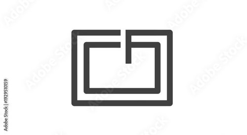 Simple Black Square Logo Design Element.