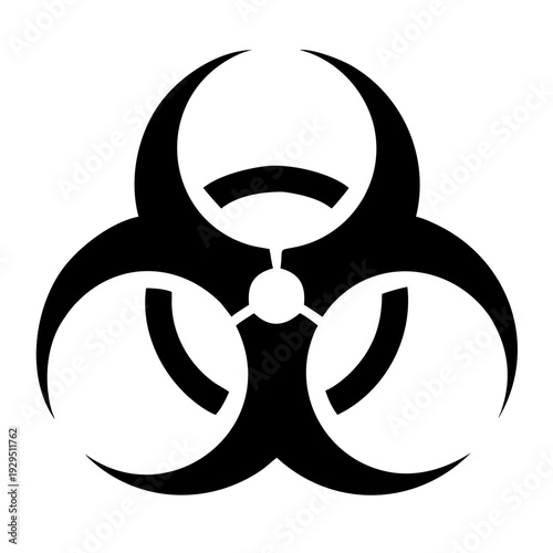 Wallpaper Mural Black biohazard symbol isolated vector illustration on transparency background for danger sign Torontodigital.ca