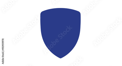 Blue Shield Icon Symbol Graphic.