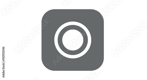 Camera icon on gray background.