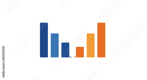 Free Download Colorful bar graph chart illustration. - GFXLoad