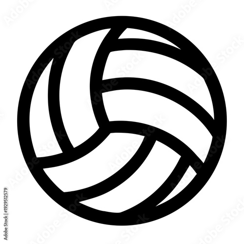 Wallpaper Mural Professional volleyball ball icon with curved panels for team sports and athletic recreation competition Torontodigital.ca