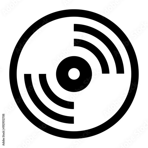 Wallpaper Mural Vinyl record icon, representing music, audio, vintage, and sound entertainment Torontodigital.ca