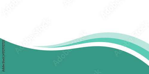 Abstract Teal Wave Background With Smooth Curves and Minimal Banner Design for Modern Layouts