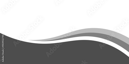 Abstract Wave Background With Smooth Gray Curves for Business and Corporate Design