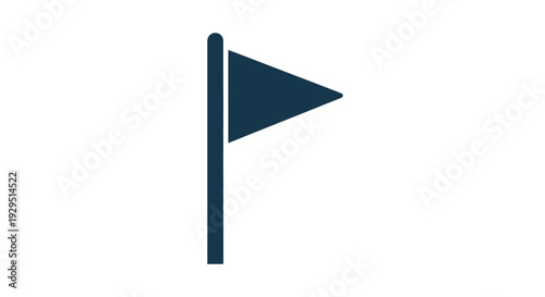 Flag on a pole waving freely.