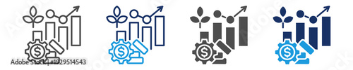 investment icon set with multi concept