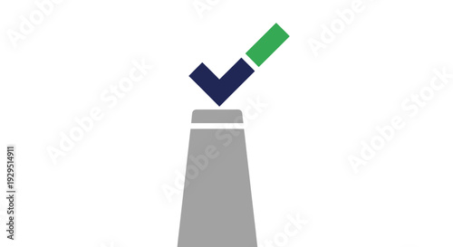 Gray Trophy with Checkmark Icon.