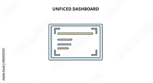 Simple Unficed Dashboard Design Template Illustration.