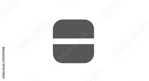 Grey Rounded Rectangle Logo Icon Design.