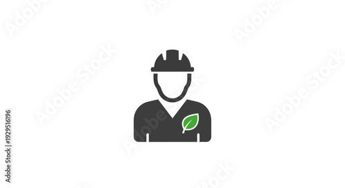 Man wearing hard hat and vest.