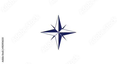 Navigation Star Compass Direction Symbol.