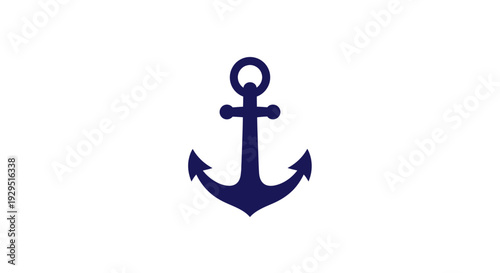 Nautical Anchor Symbol Maritime Icon.