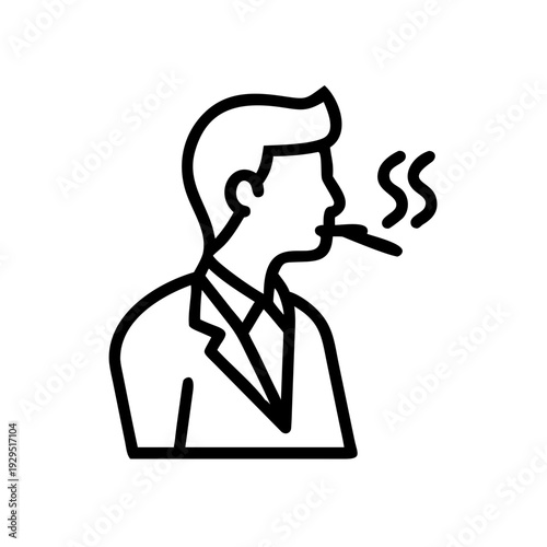 Man smoking a cigarette in a suit