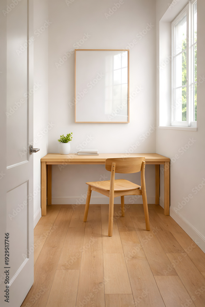 Fototapeta premium Frame Mockup in Modern Interior with Natural Light