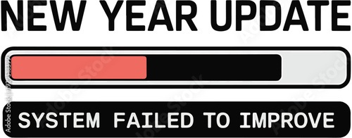 System Update Failure Notification with Progress Bar Indicating Incomplete Improvement