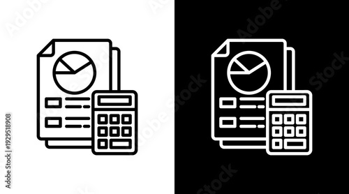 Budget Icon Sheet Black And White