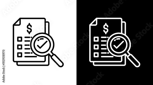 Audit Icon Sheet Black And White