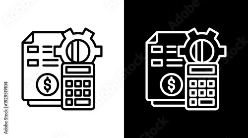 Management Icon Sheet Black And White