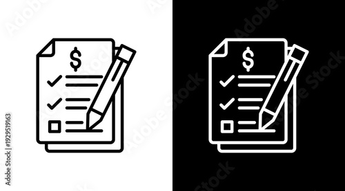 Evaluation Icon Sheet Black And White