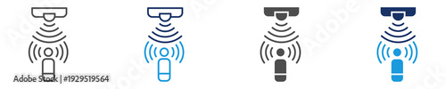 sensor icon set with multi concept
